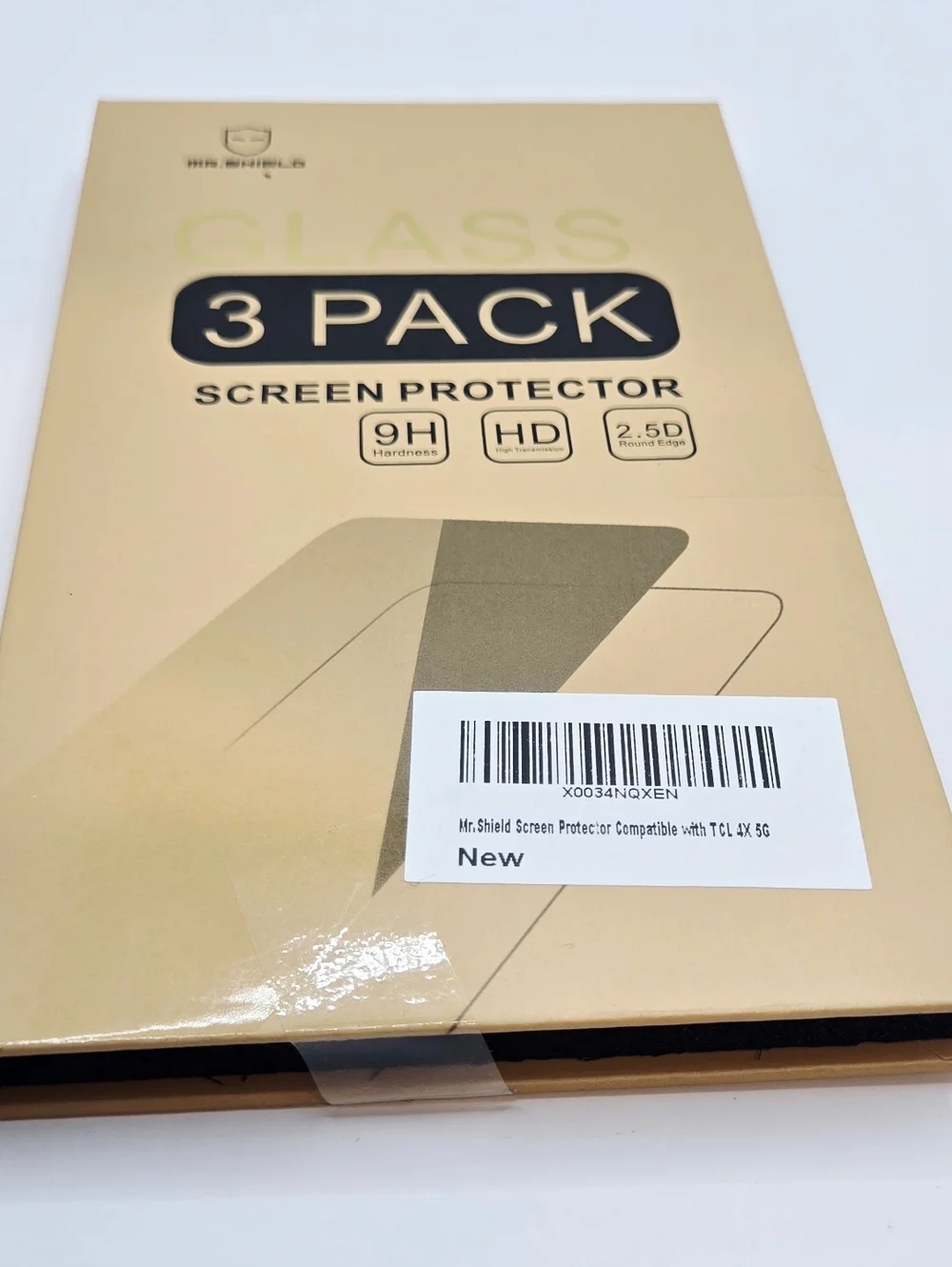 Mr. Shield TCL 4X 5G Screen Protector 3 Pack 9H Tempered Glass HD Clear New